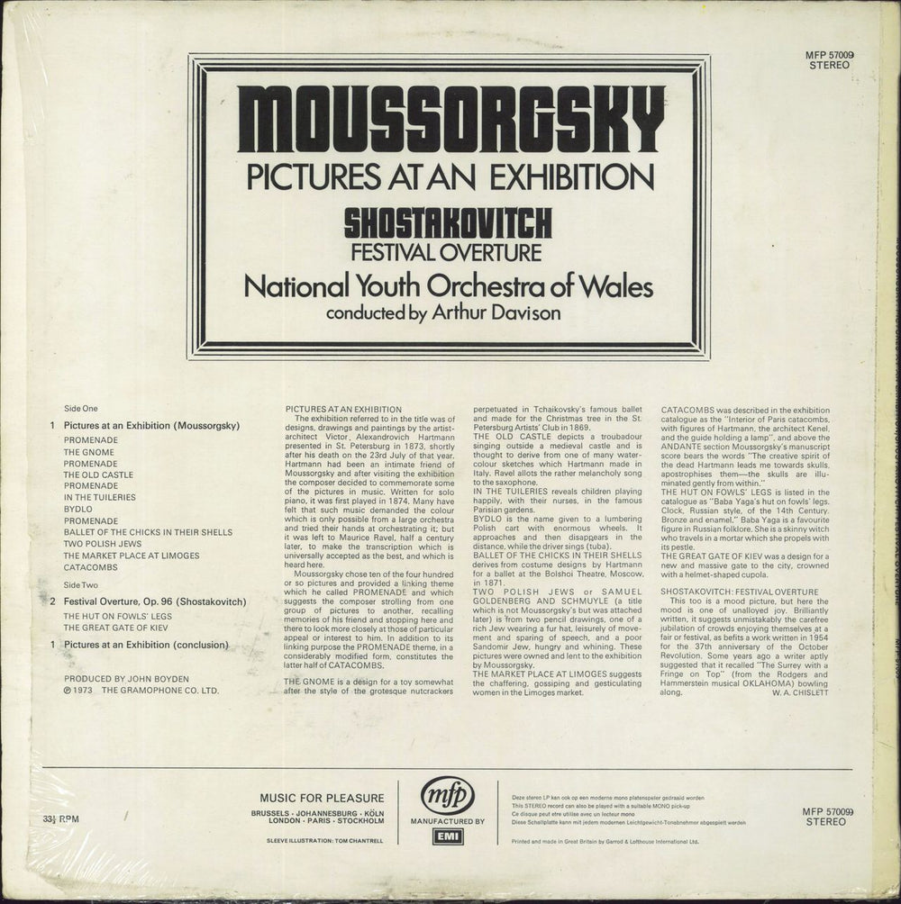 Modest Petrovich Mussorgsky Mussorgsky: Pictures At An Exhibition/ Shostakovitch: Festival Overture UK vinyl LP album (LP record)