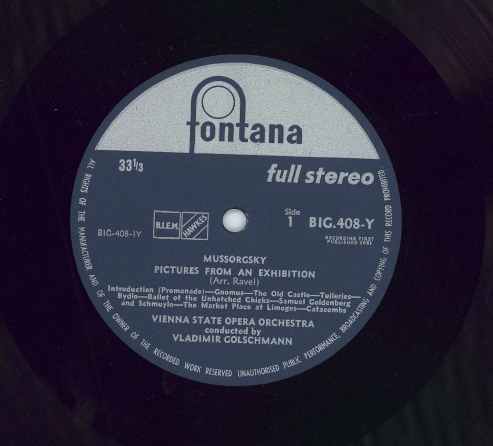 Modest Petrovich Mussorgsky Pictures From An Exhibition / A Night On The Bare Mountain UK vinyl LP album (LP record)