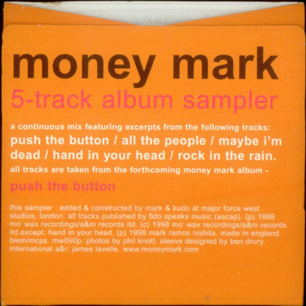 Money Mark 5-Track Album Sampler UK Promo CD single (CD5 / 5") MMKC5AL124265