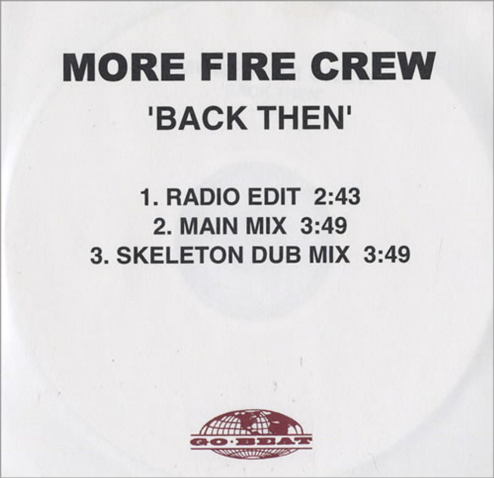 More Fire Crew Back Then UK Promo CD-R acetate CD-R ACETATE