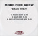 More Fire Crew Back Then UK Promo CD-R acetate CD-R ACETATE