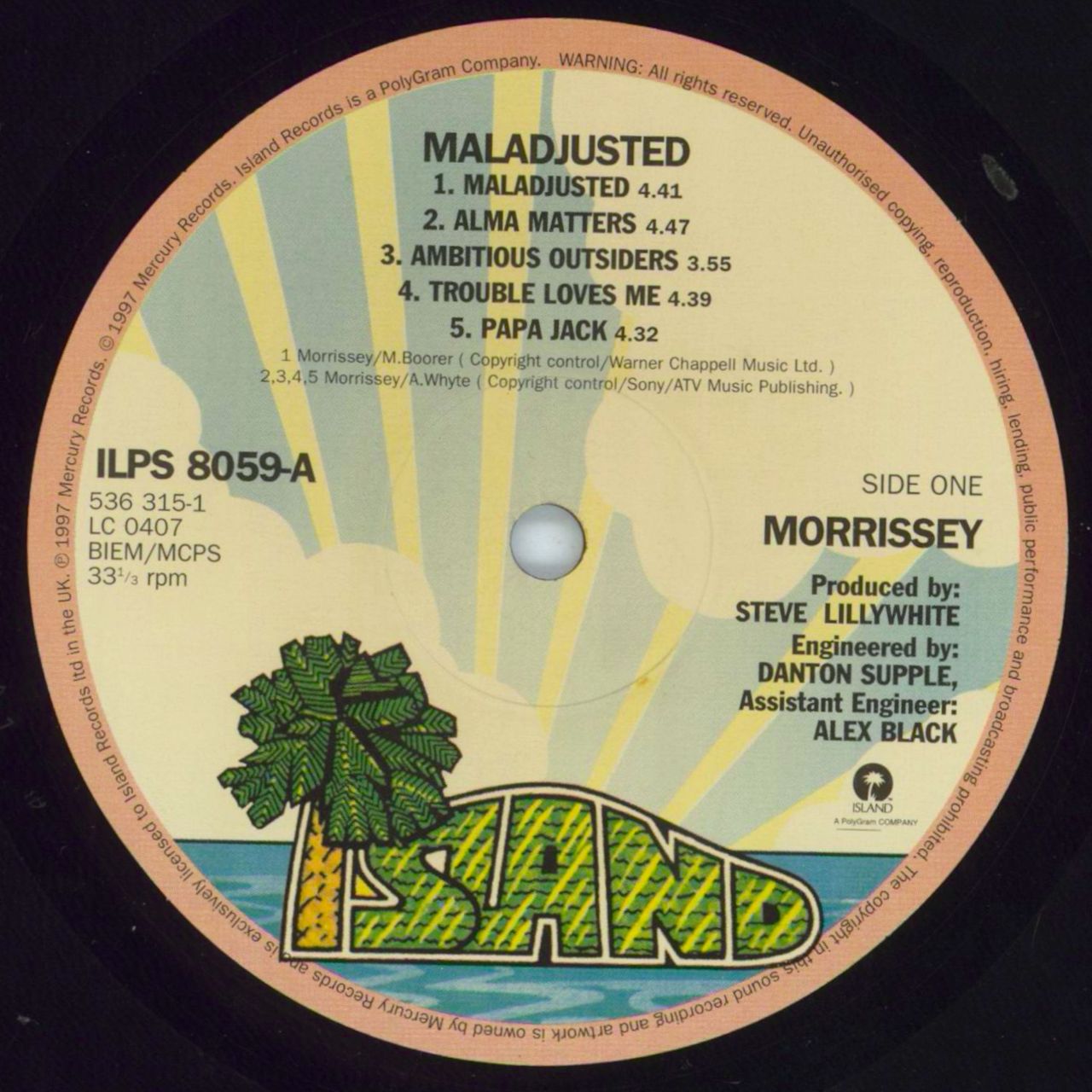 売り人気商品 オリジナル レコード Morrissey – Maladjusted 1997 ...