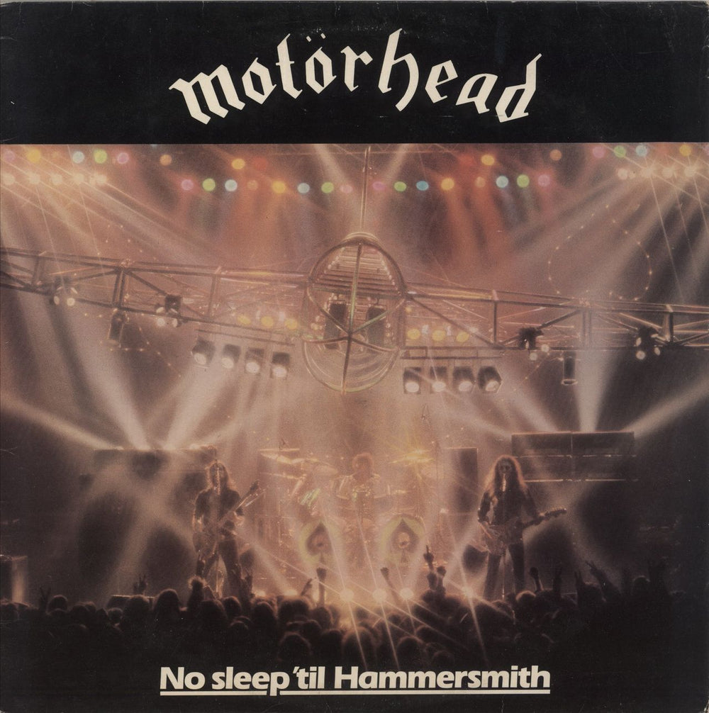 Motorhead No Sleep 'Til Hammersmith - Live Labels - EX UK vinyl LP album (LP record) BRON535