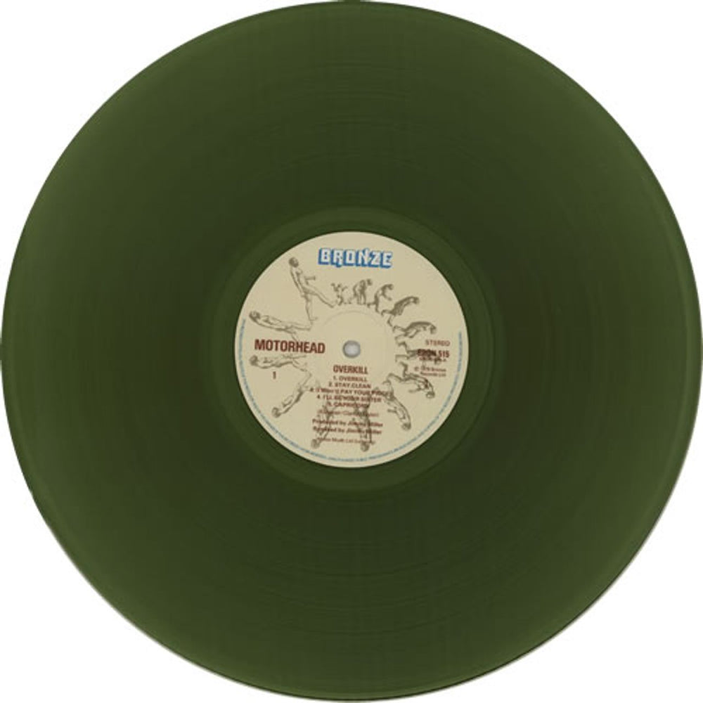 Motorhead Overkill - Green - EX UK vinyl LP album (LP record) MOTLPOV104163