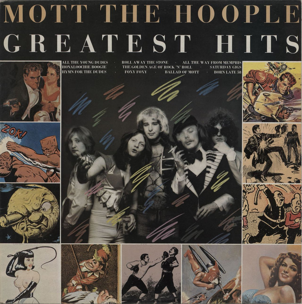 Mott The Hoople Greatest Hits UK vinyl LP album (LP record) CBS81225