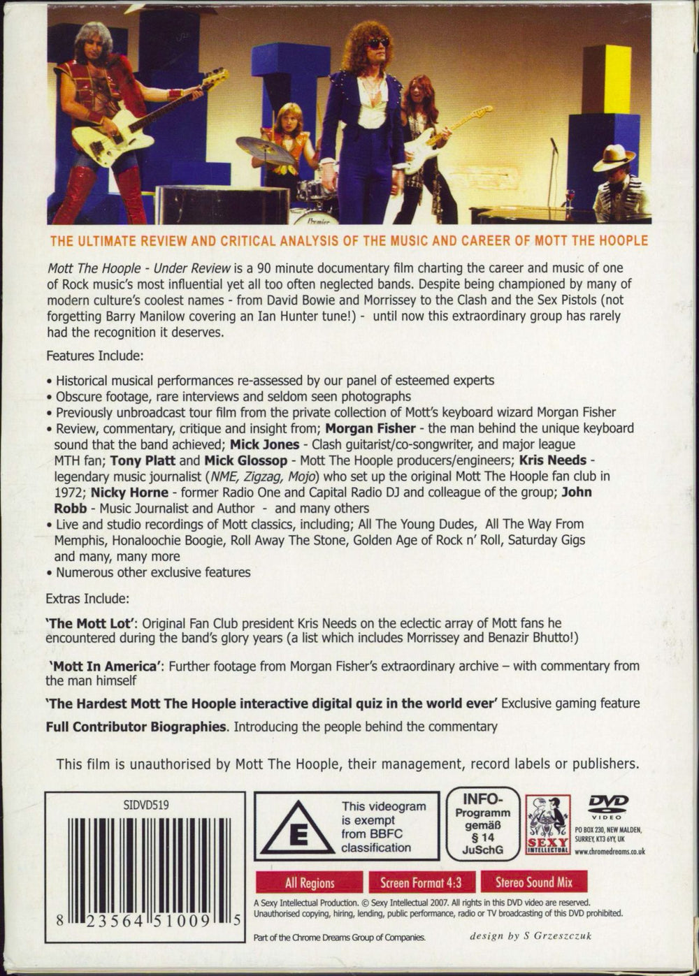 Mott The Hoople Under Review UK DVD 823564510095