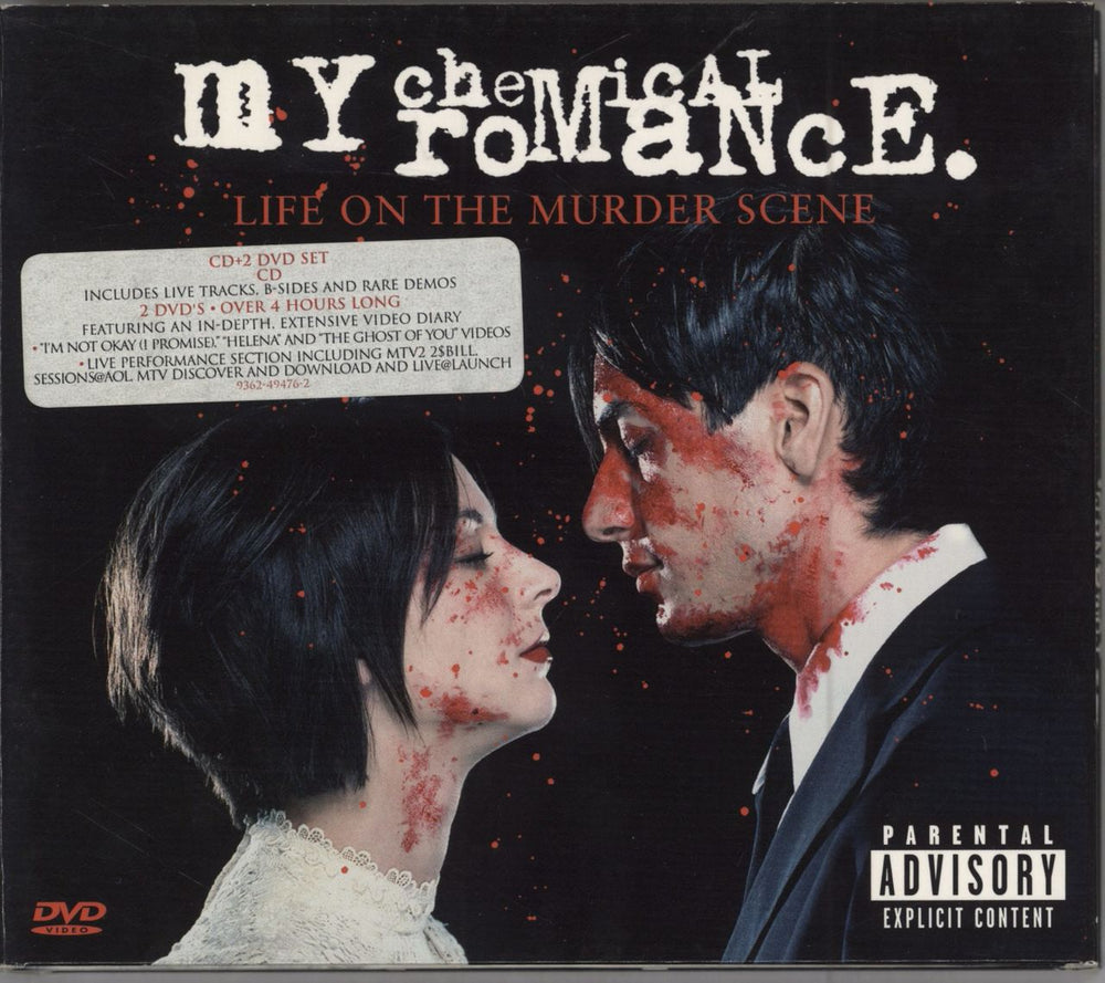 My Chemical Romance Life On The Murder Scene UK 3-disc CD/DVD Set 9362494762