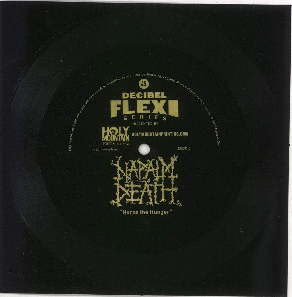 Napalm Death Nurse The Hunger - flexi US 7" vinyl single (7 inch record / 45) DB085.5