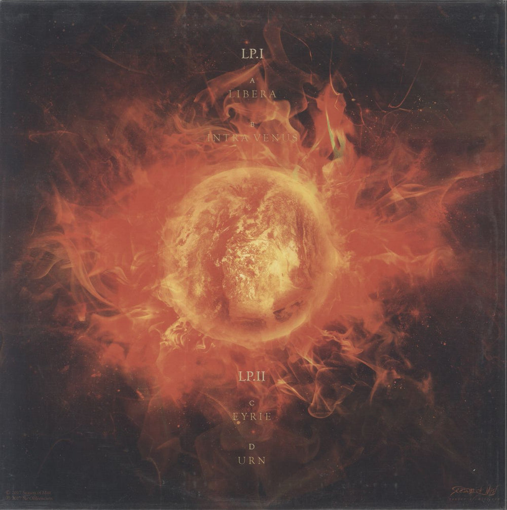 Ne Obliviscaris Urn - Crystal Clear Solid Orange /Black Vinyl French 2-LP vinyl record set (Double LP Album) 822603343212