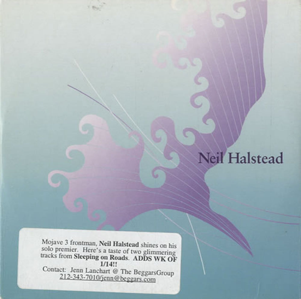 Neil Halstead Sleeping On Roads Sampler US Promo CD single (CD5 / 5") ROADSCD1