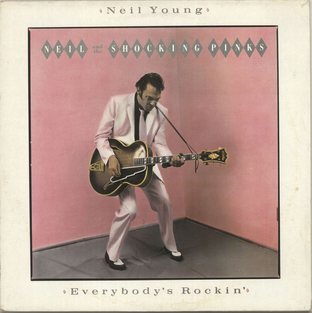 Neil Young Everybody's Rockin' - EX UK vinyl LP album (LP record) GEF25590