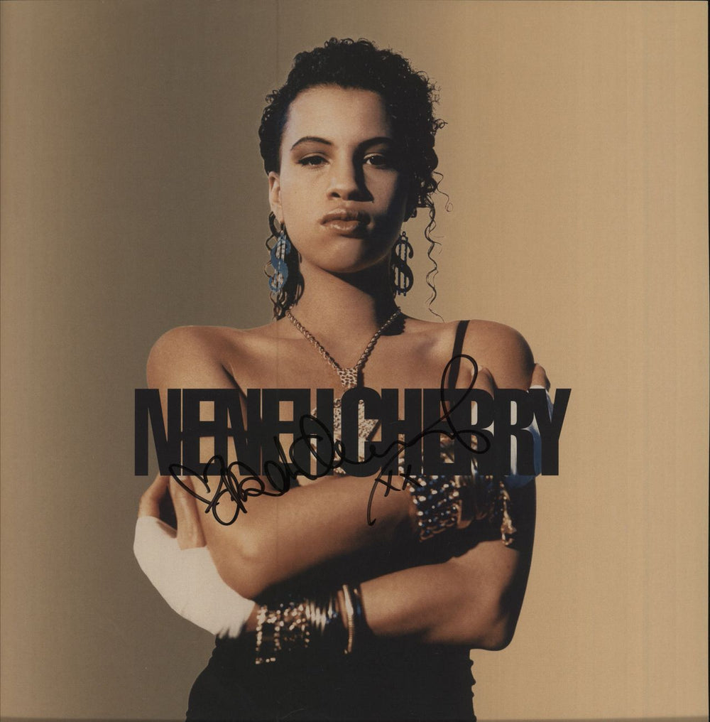 Neneh Cherry Raw Like Sushi: 30th Anniversary - Gold Vinyl + Autographed Print UK vinyl LP album (LP record) 602508380426