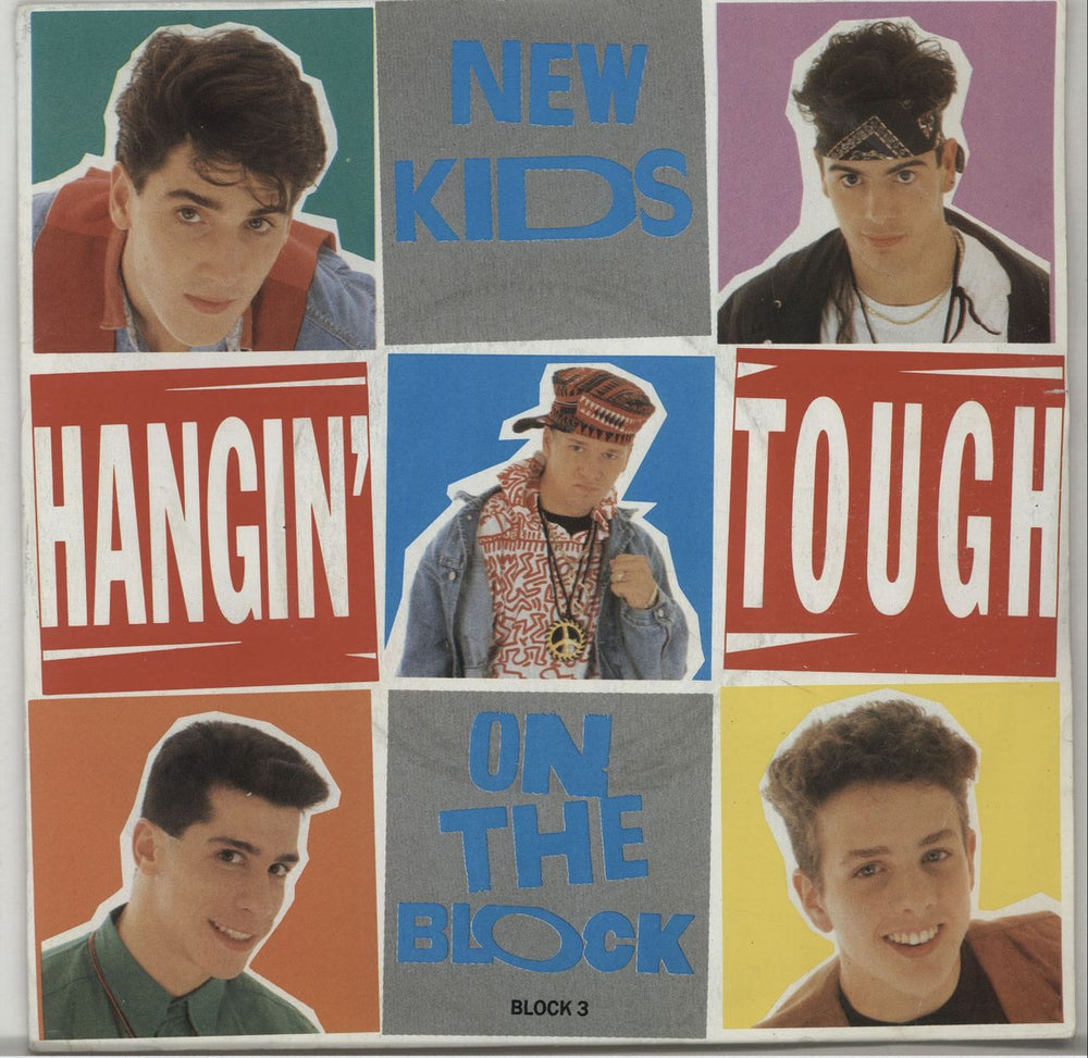 New Kids On The Block Hangin' Tough UK 7" vinyl single (7 inch record / 45) BLOCK3