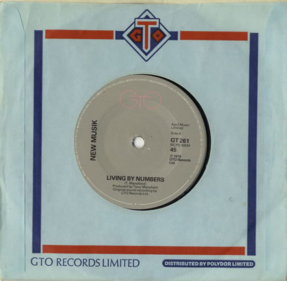 New Musik Living By Numbers UK 7" vinyl single (7 inch record / 45) GT261