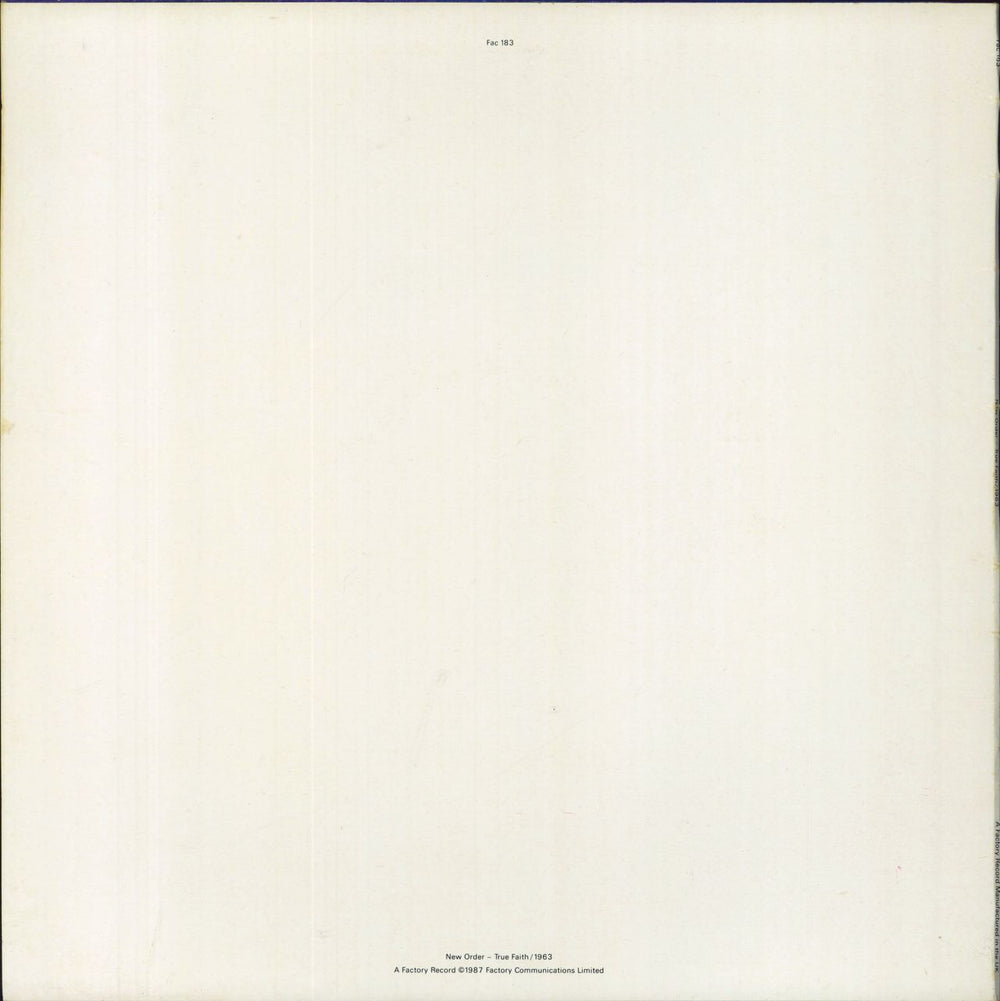 New Order True Faith - EX UK 12" vinyl single (12 inch record / Maxi-single)