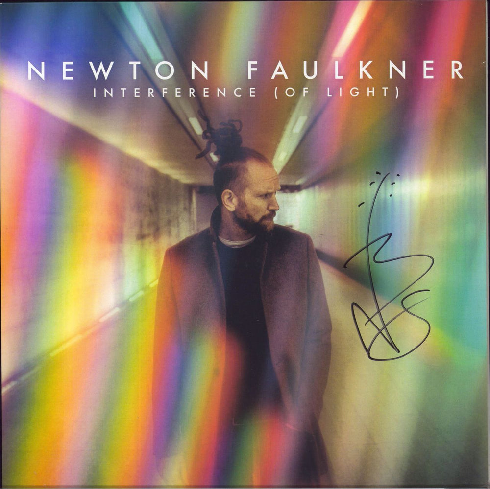 Newton Faulkner Interference (Of Light) - Splatter Vinyl + Autographed UK vinyl LP album (LP record) BRLP0011