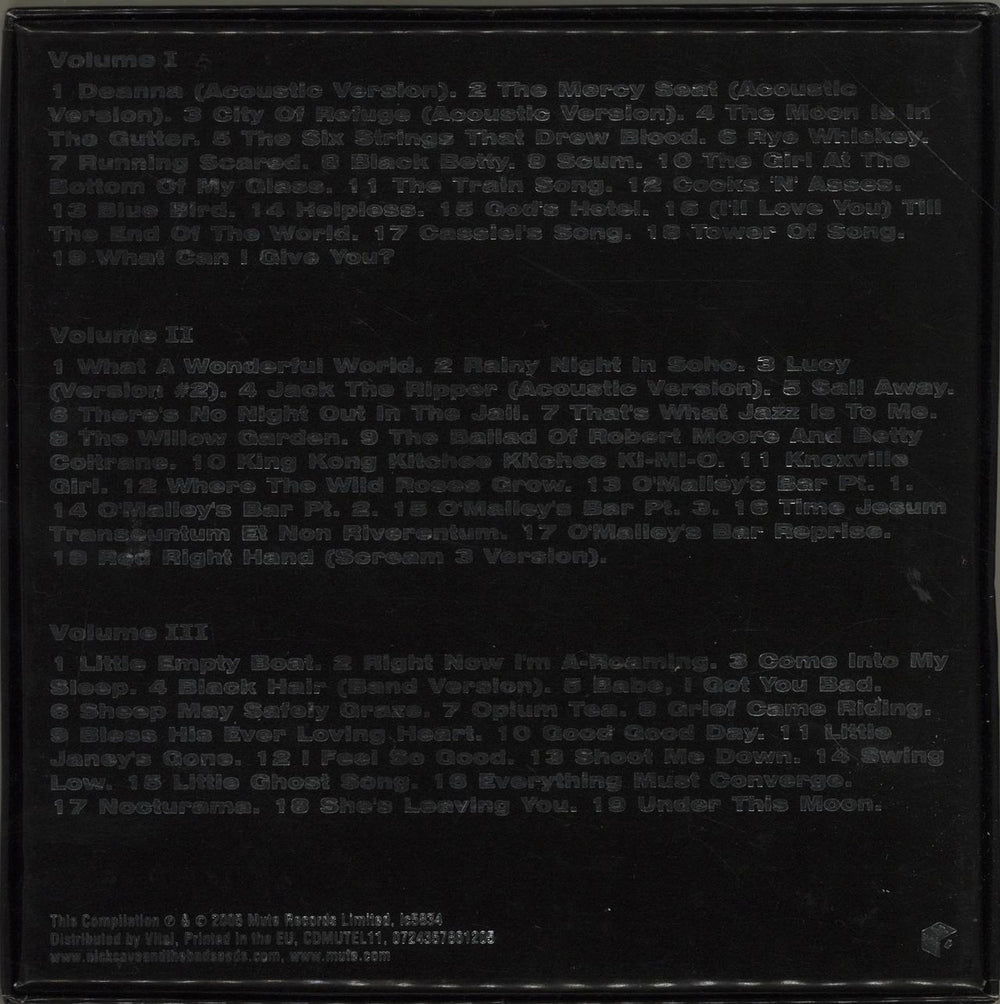 Nick Cave B-Sides & Rarities UK 3-CD album set (Triple CD) NCV3CBS319429