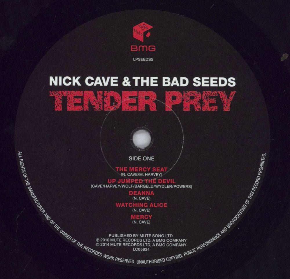 Nick Cave Tender Prey UK vinyl LP album (LP record) NCVLPTE832037