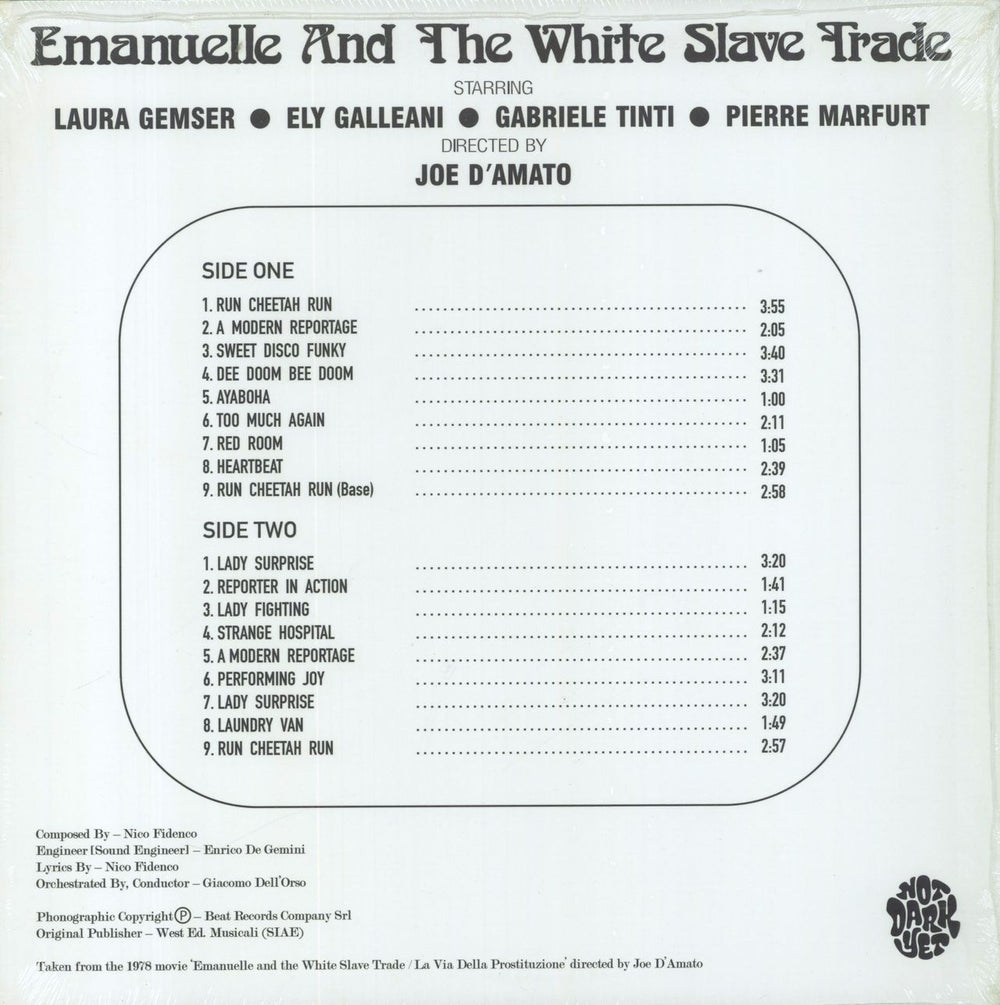 Nico Fidenco Emanuelle And The White Slave Trade - Translucent Red w/ Black Splatter vinyl Italian vinyl LP album (LP record) 628678521025