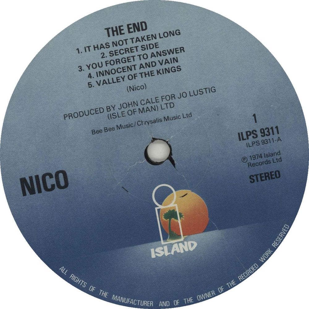 Nico The End... UK vinyl LP album (LP record) N-CLPTH211467