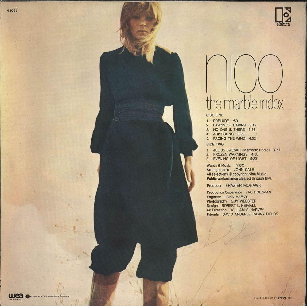 Nico The Marble Index Belgian vinyl LP album (LP record)