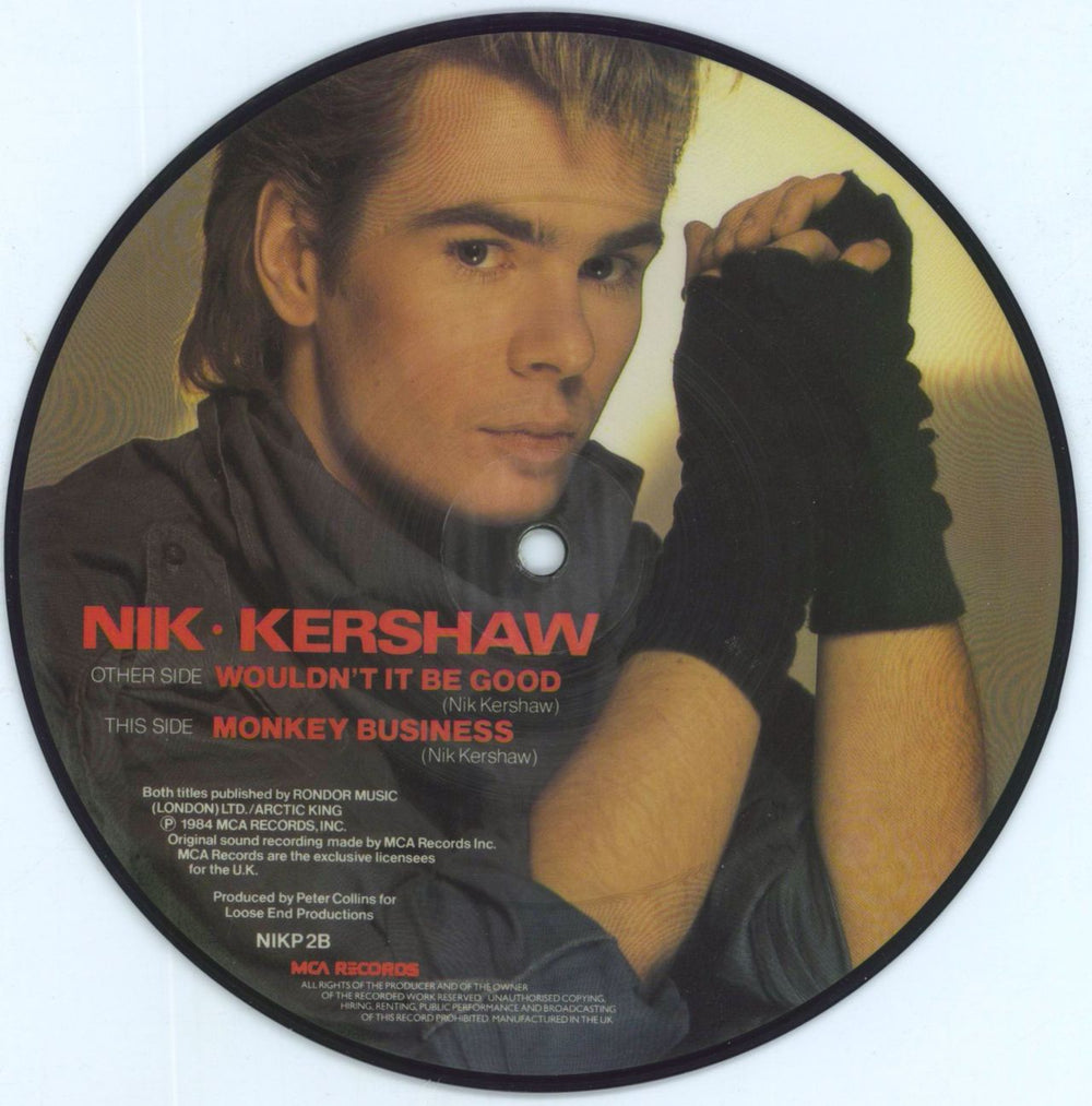 Nik Kershaw Wouldn't It Be Good UK 7" vinyl picture disc (7 inch picture disc single)