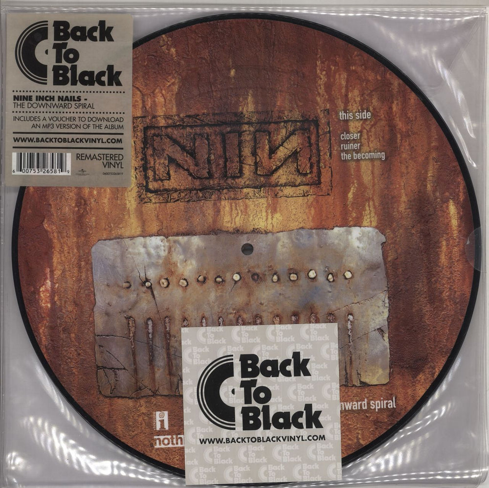 Nine Inch Nails The Downward Spiral UK picture disc LP (vinyl picture disc album) 5326581