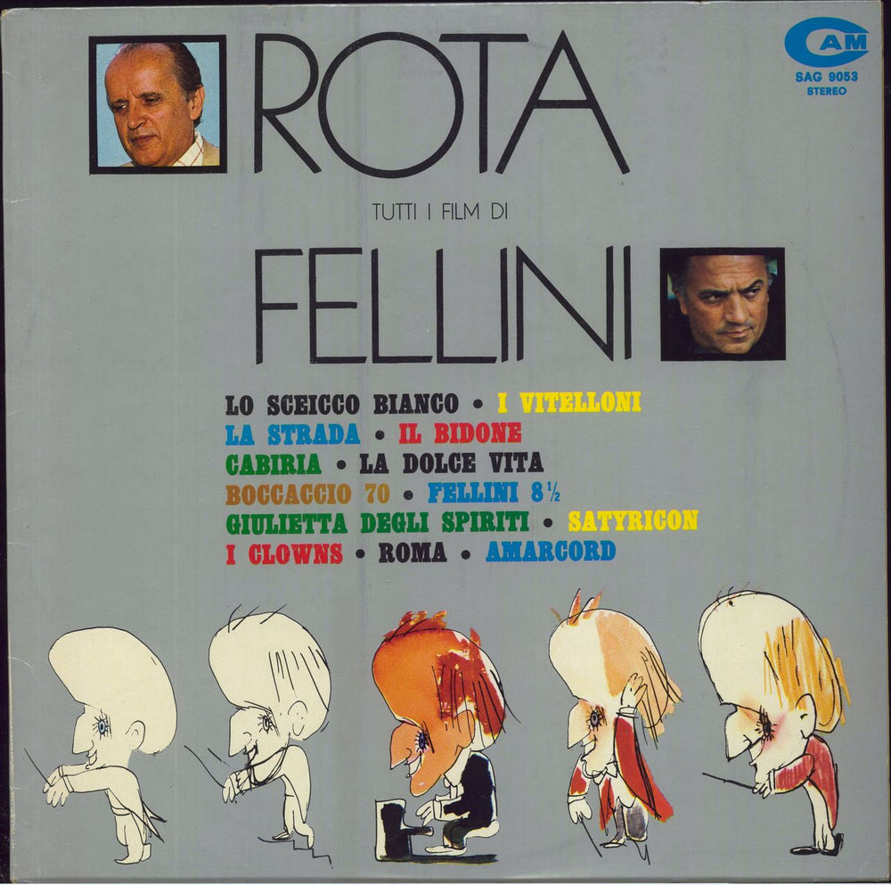 Nino Rota Tutti I Film Di Fellini Italian vinyl LP album (LP record) SAG9053