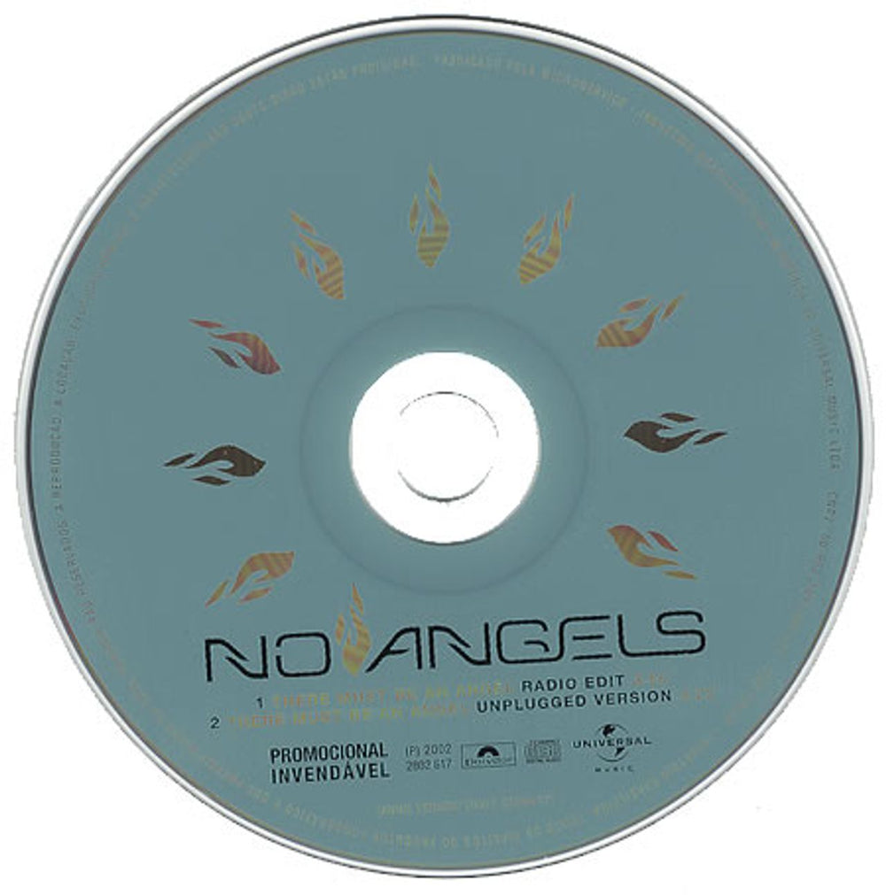 No Angels There Must Be An Angel Brazilian Promo CD single (CD5 / 5") NOAC5TH289586