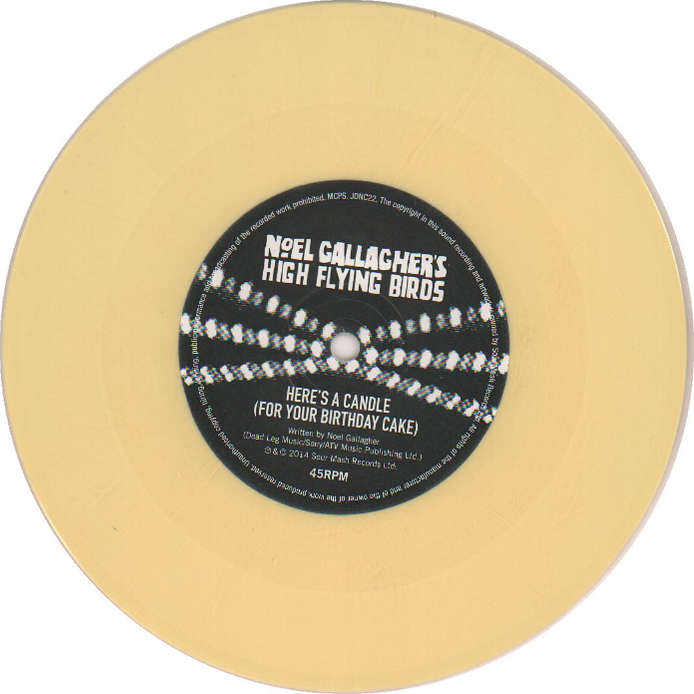 Noel Gallagher Lock All The Doors - Yellow Vinyl UK 7" vinyl single (7 inch record / 45) NGL07LO644429