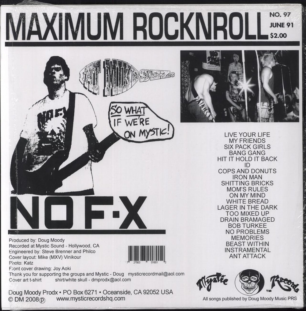 NoFX Maximum Rocknroll - shrink US vinyl LP album (LP record)