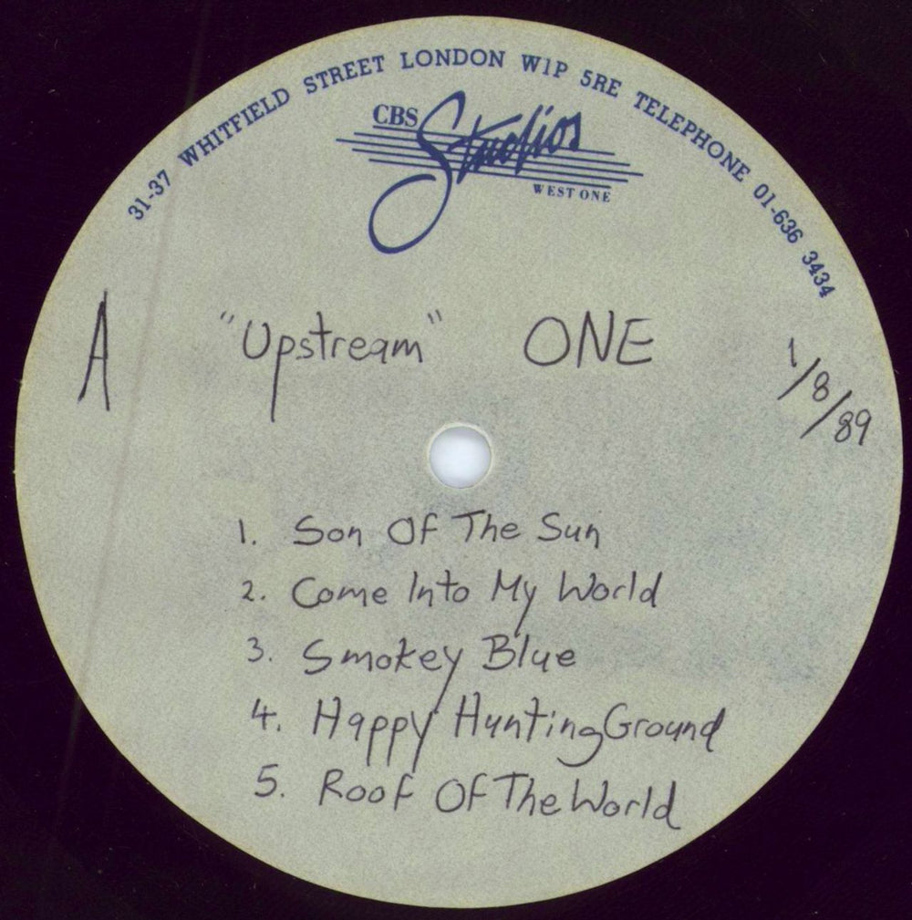 One Upstream - 12" Acetate + Poster UK vinyl LP album (LP record) 12" ACETATE