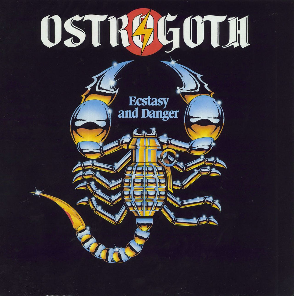 Ostrogoth Ecstasy And Danger Belgian vinyl LP album (LP record) SKULL8319