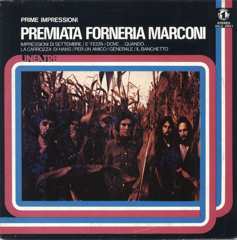 P.F.M. Prime Impressioni Italian vinyl LP album (LP record) ZNLN33021