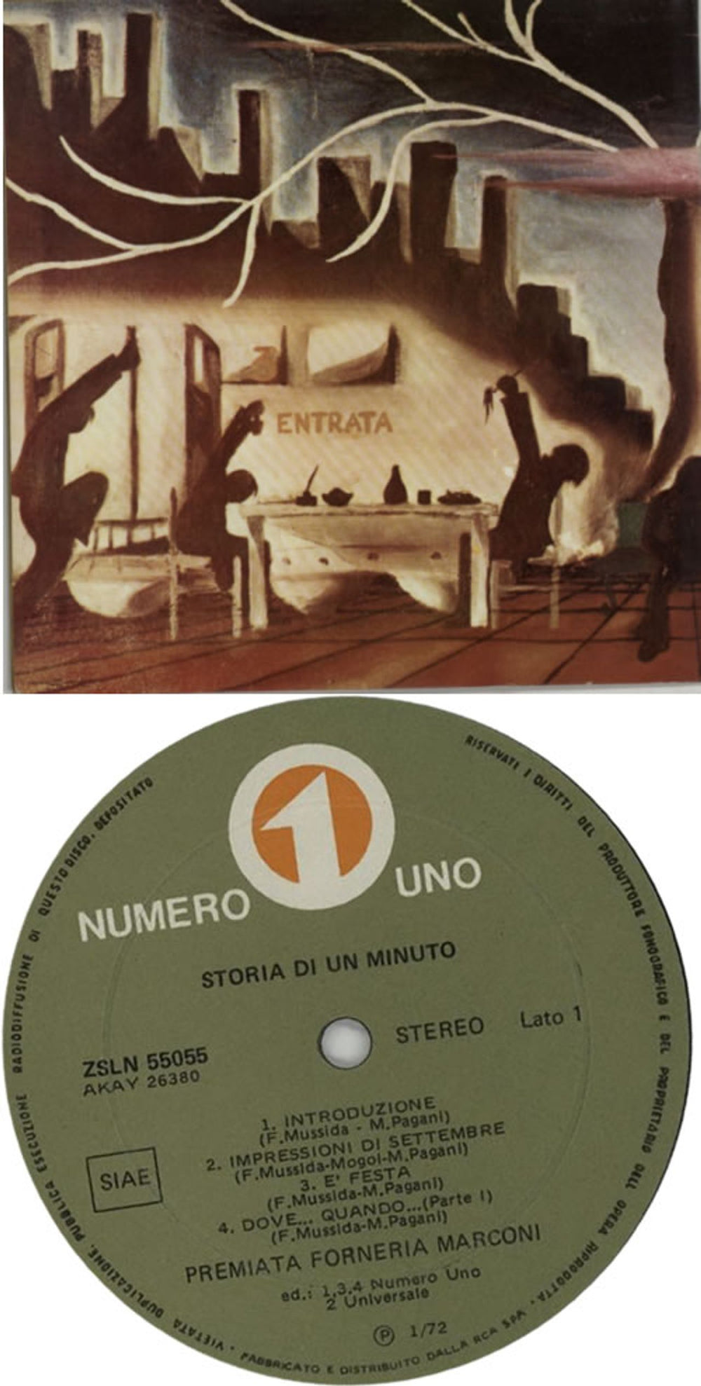 P.F.M. Storia Di Un Minuto - 1st Italian vinyl LP album (LP record) PFMLPST597144