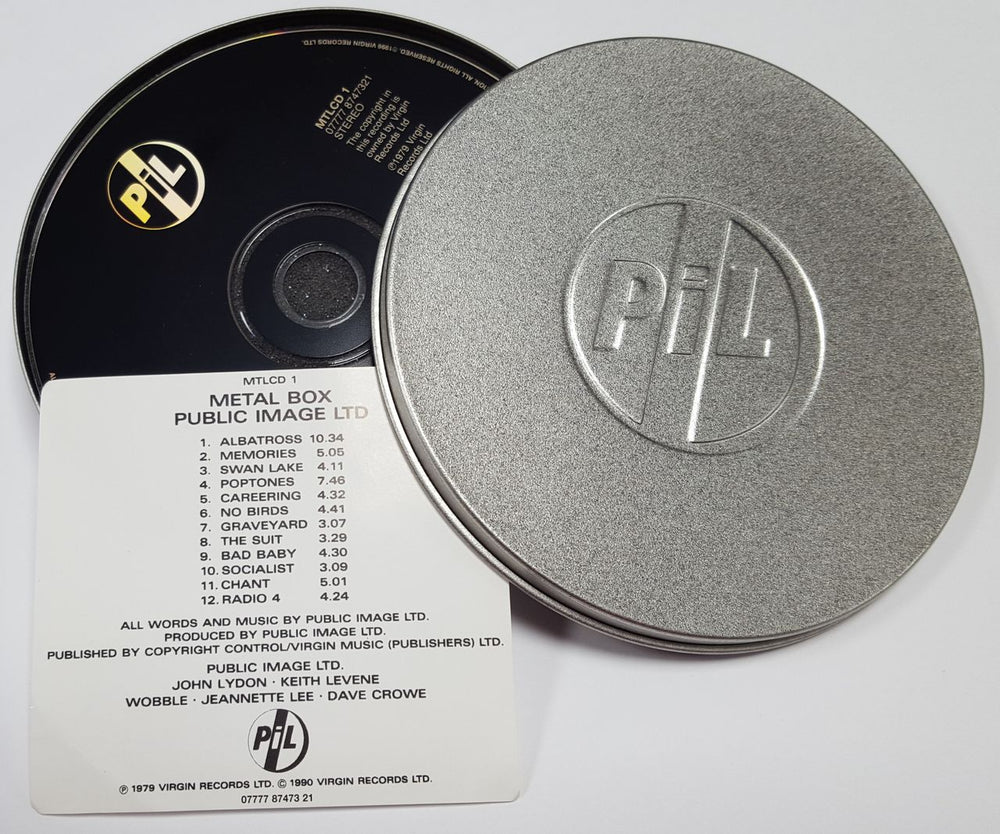 P.I.L. Metal Box - Barcode Stickered UK CD Album Box Set 077778747321