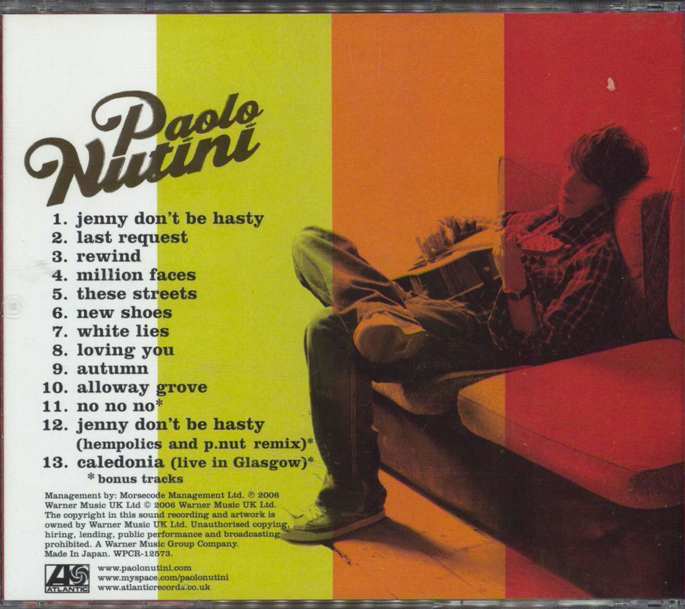 Paolo Nutini These Streets - Promo + Obi Japanese Promo CD album (CDLP)