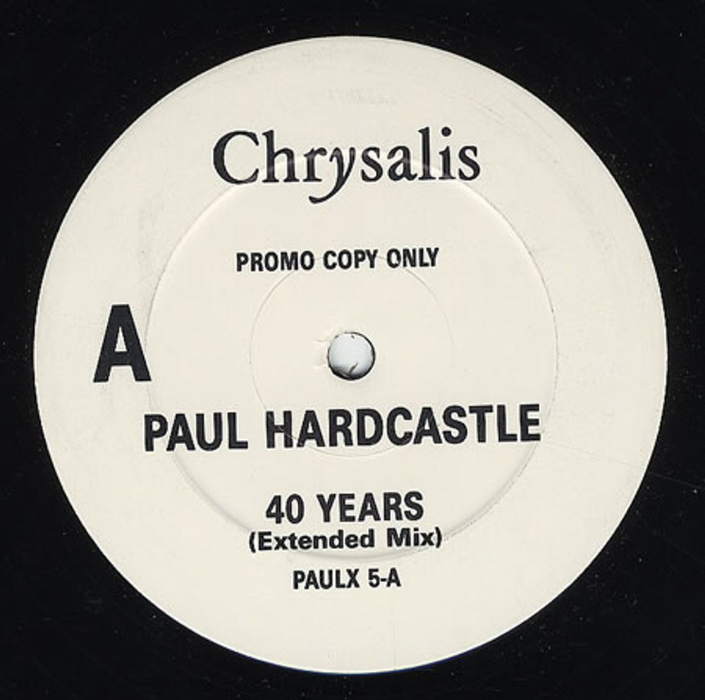 Paul Hardcastle 40 Years UK Promo 12" vinyl single (12 inch record / Maxi-single) PAULX5