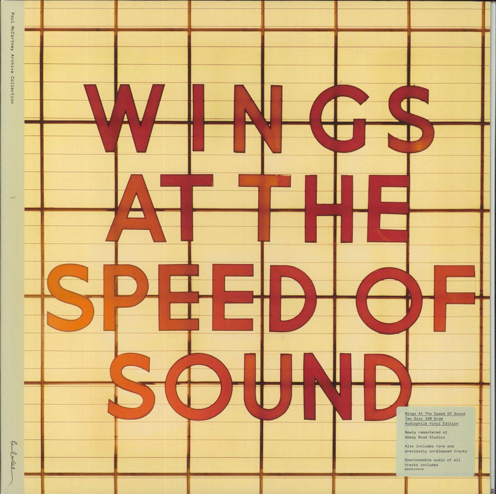 Paul McCartney and Wings At The Speed Of Sound - 180g UK 2-LP vinyl record set (Double LP Album) HRM-35674-01