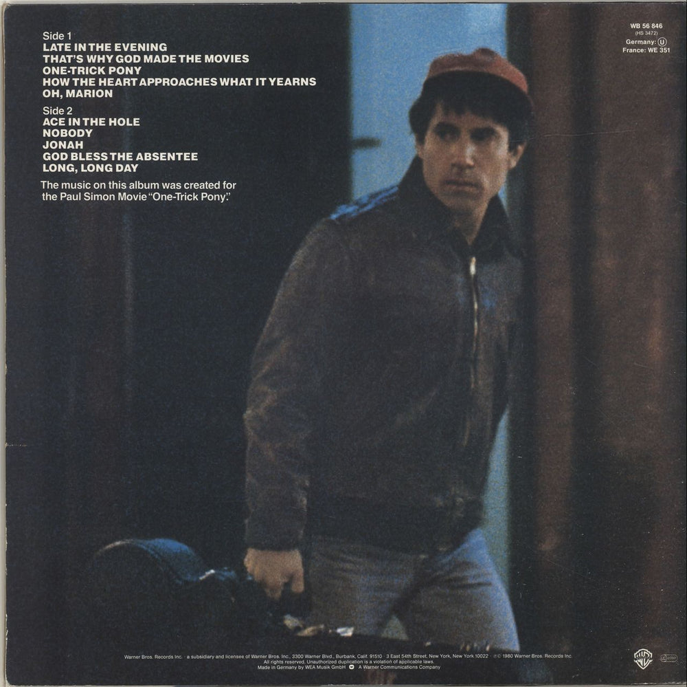 Paul Simon One Trick Pony German vinyl LP album (LP record)