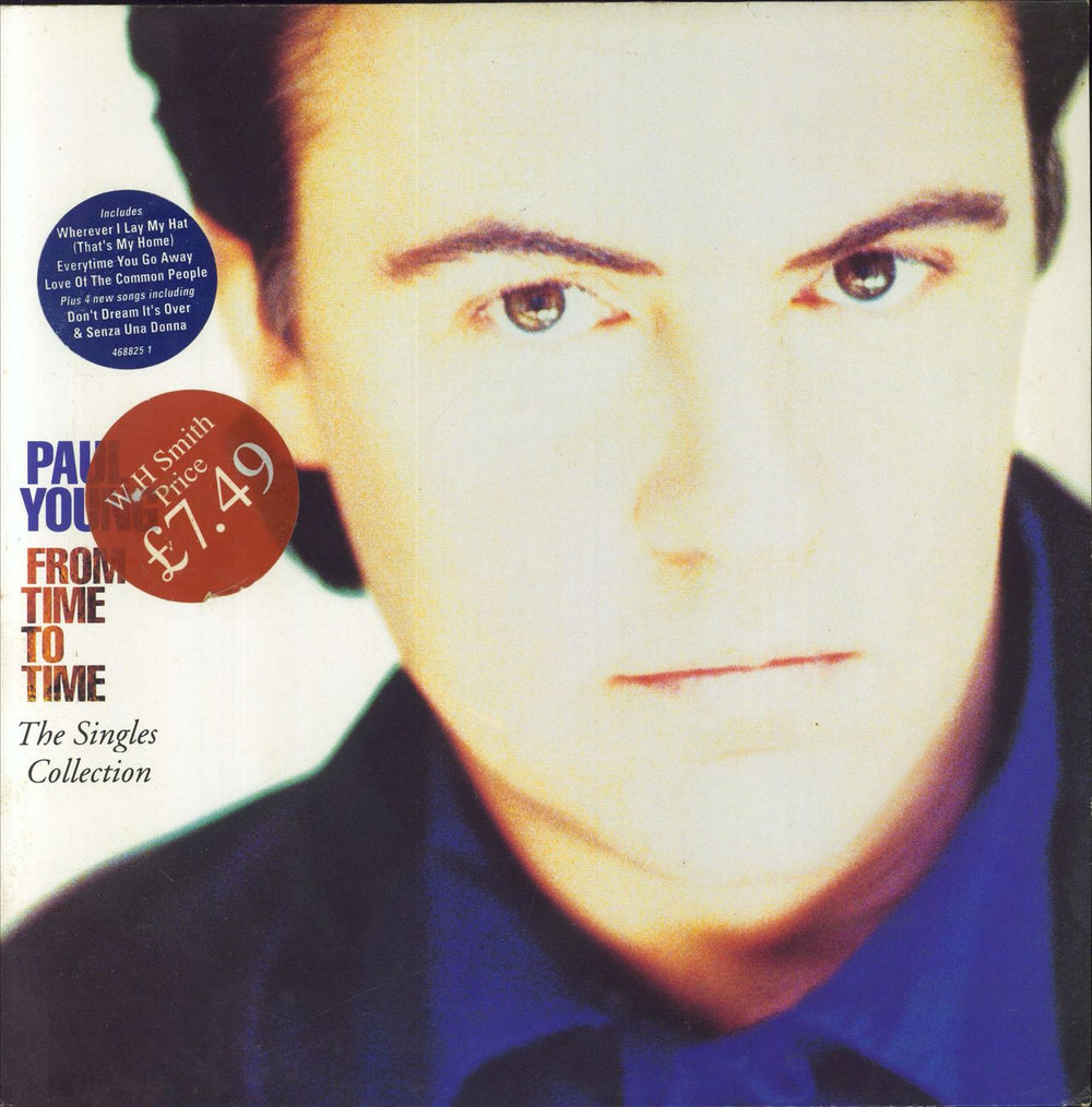 Paul Young From Time To Time - Blue Hype Sticker UK vinyl LP album (LP record) 4688251