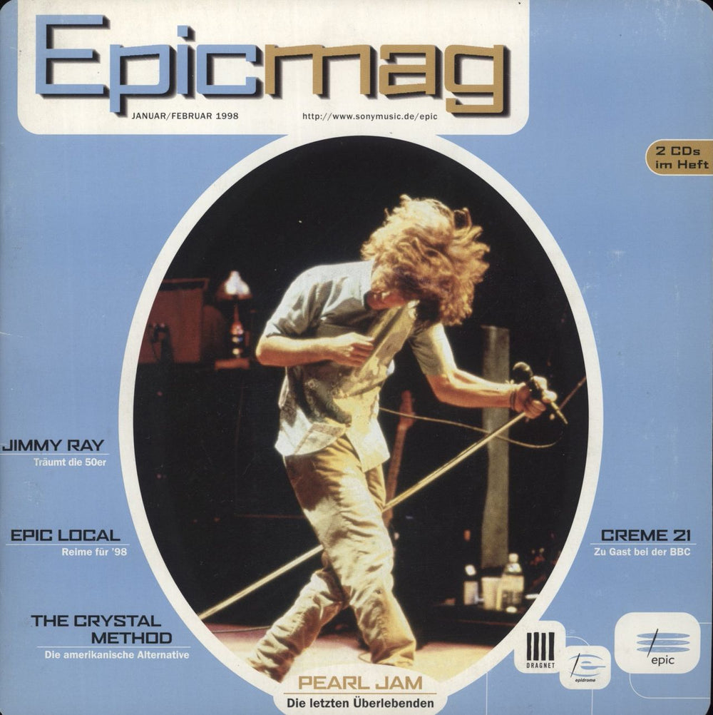 Pearl Jam Given To Fly - Epic Mag German Promo 2 CD album set (Double CD) 2 X CD MAGAZINE