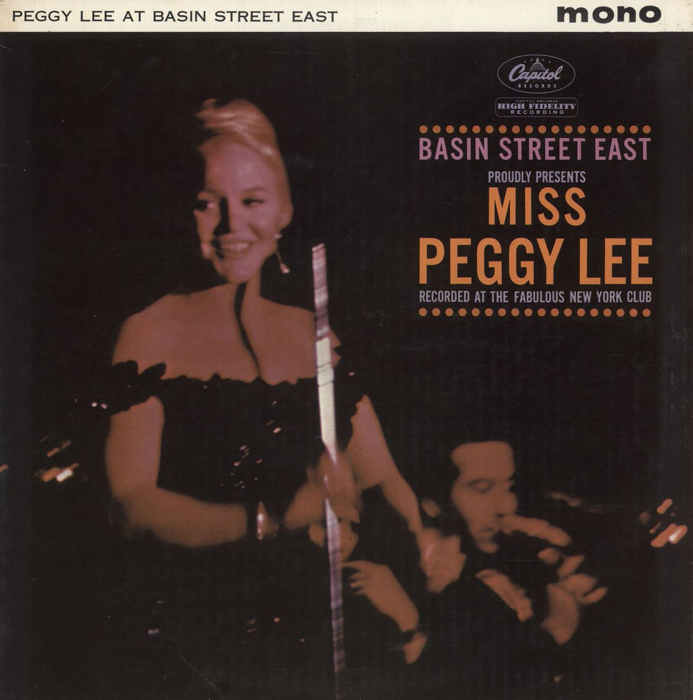 Peggy Lee Basin Street East UK vinyl LP album (LP record) T1520