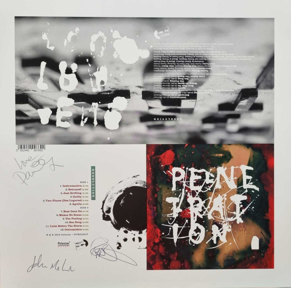 Penetration Resolution - Autographed - Red Vinyl UK vinyl LP album (LP record) PENLPRE769965