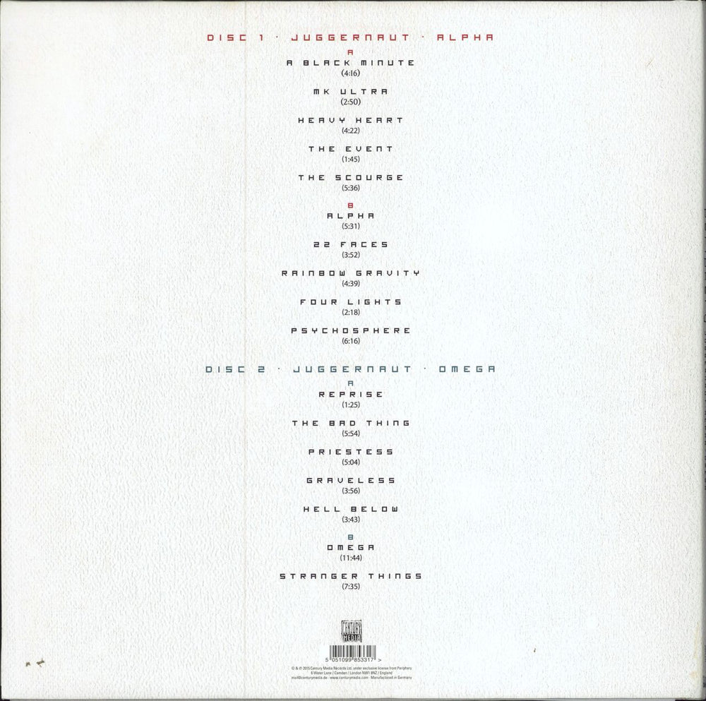 Periphery Juggernaut: Alpha / Omega UK 2-LP vinyl record set (Double LP Album) 5051099853317