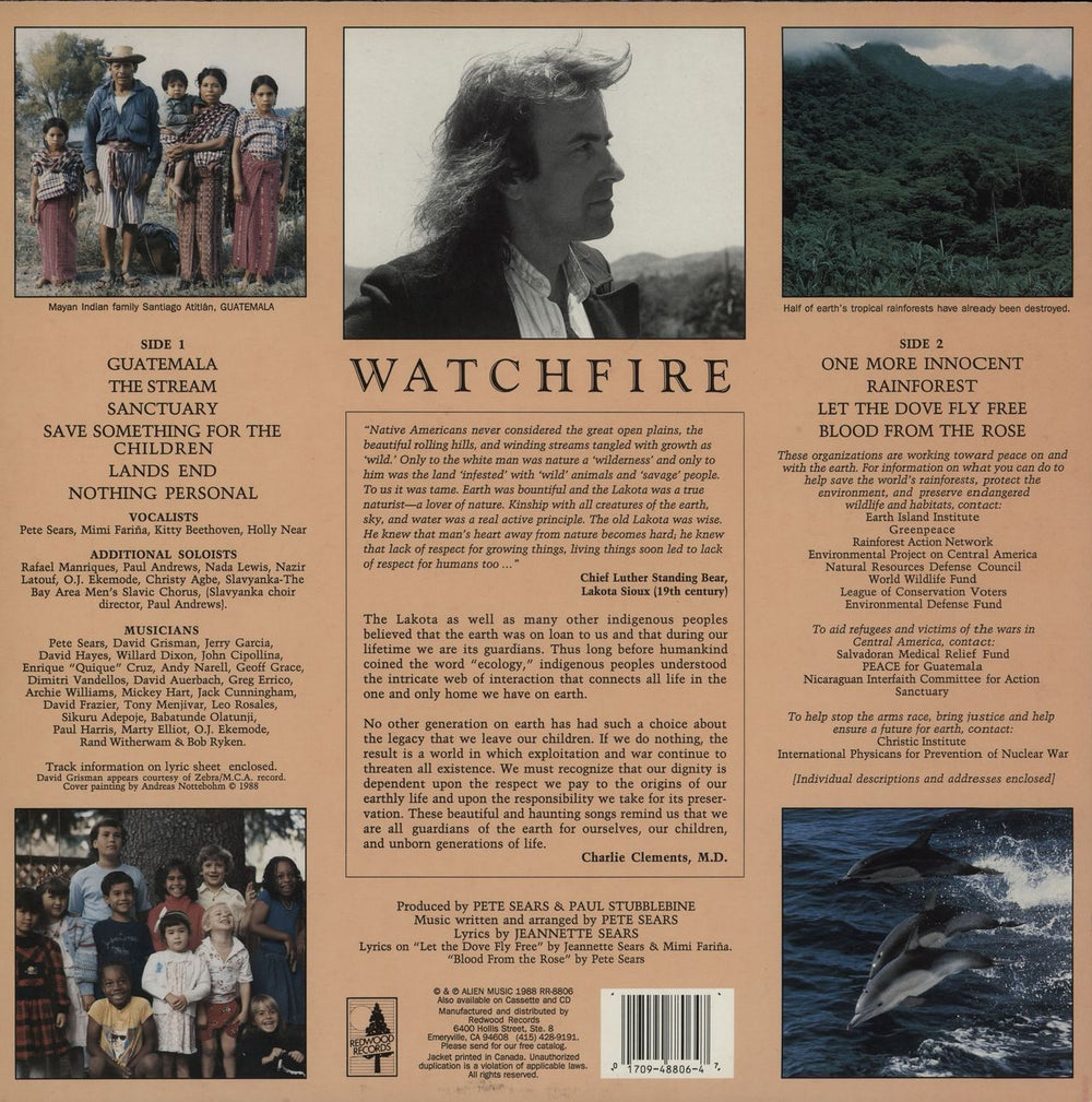 Pete Sears Watchfire US vinyl LP album (LP record) 017094880647