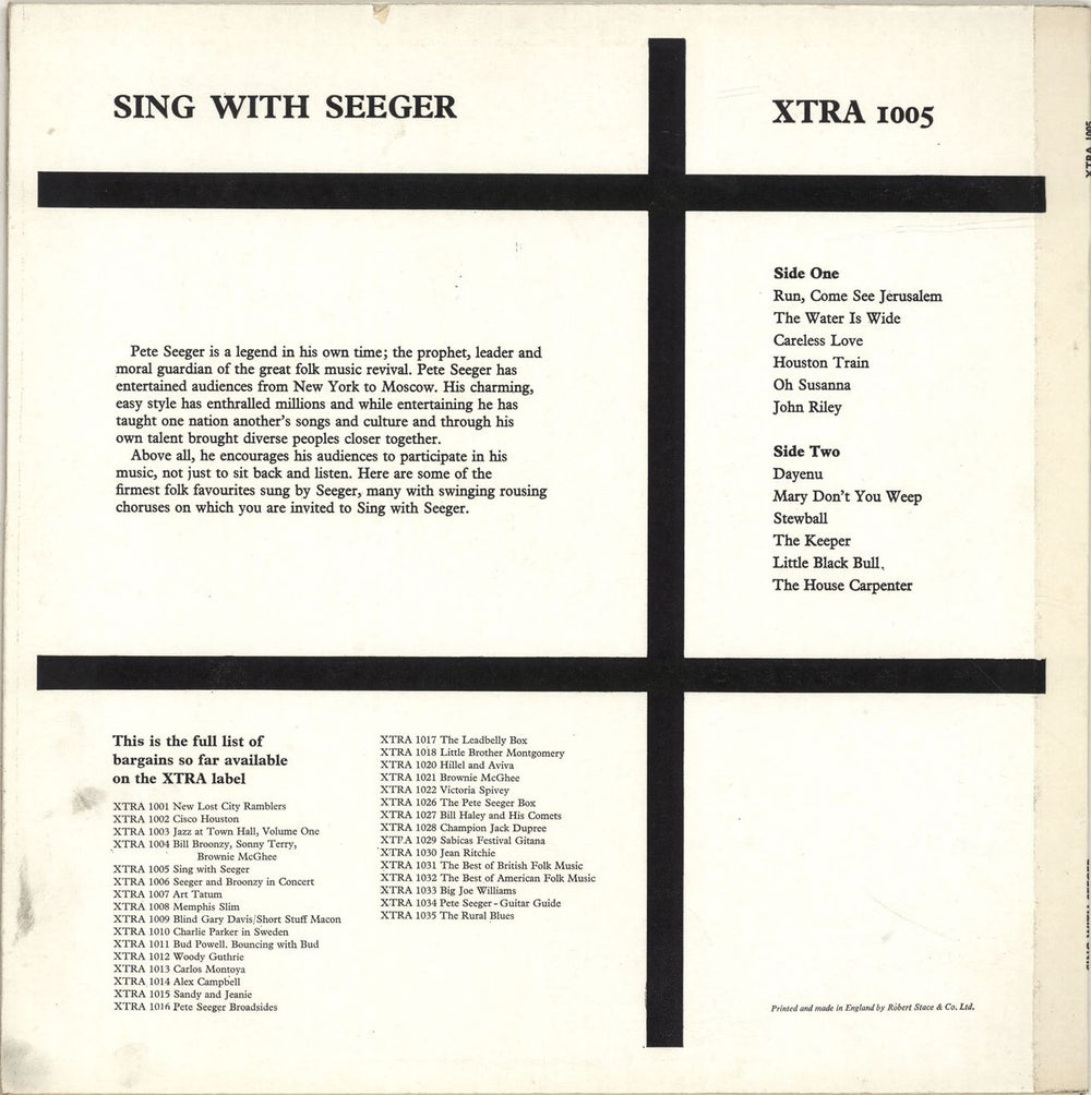 Pete Seeger Sing With Seeger UK vinyl LP album (LP record)