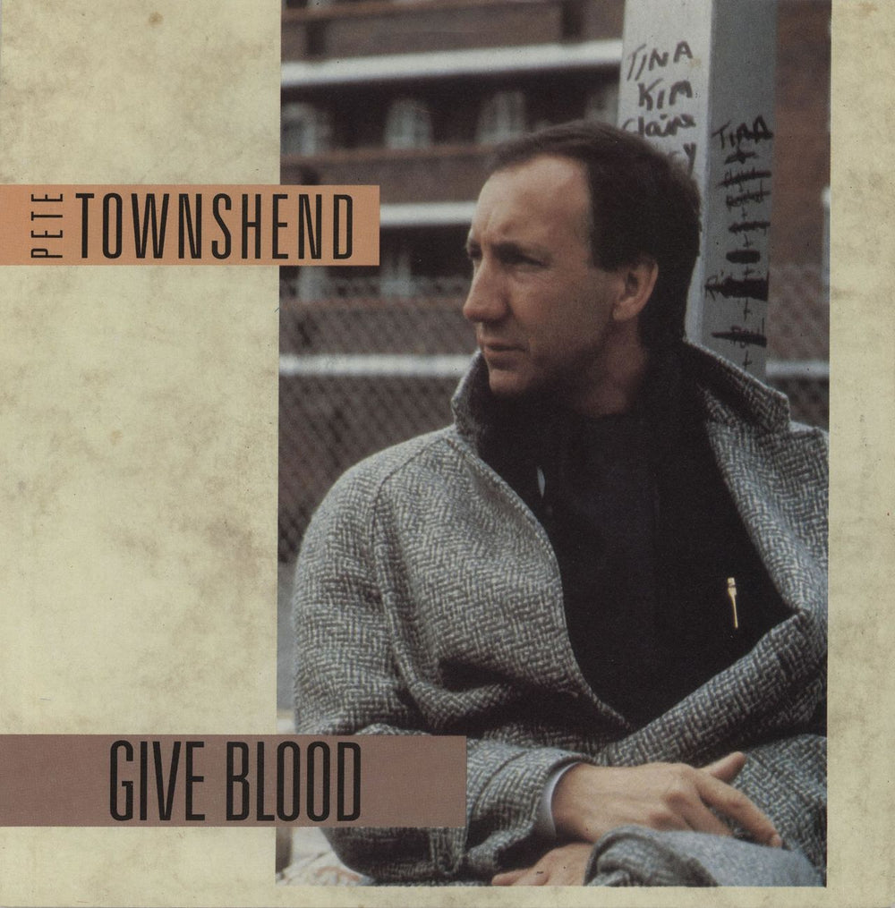 Pete Townshend Give Blood UK 7" vinyl single (7 inch record / 45) U8744