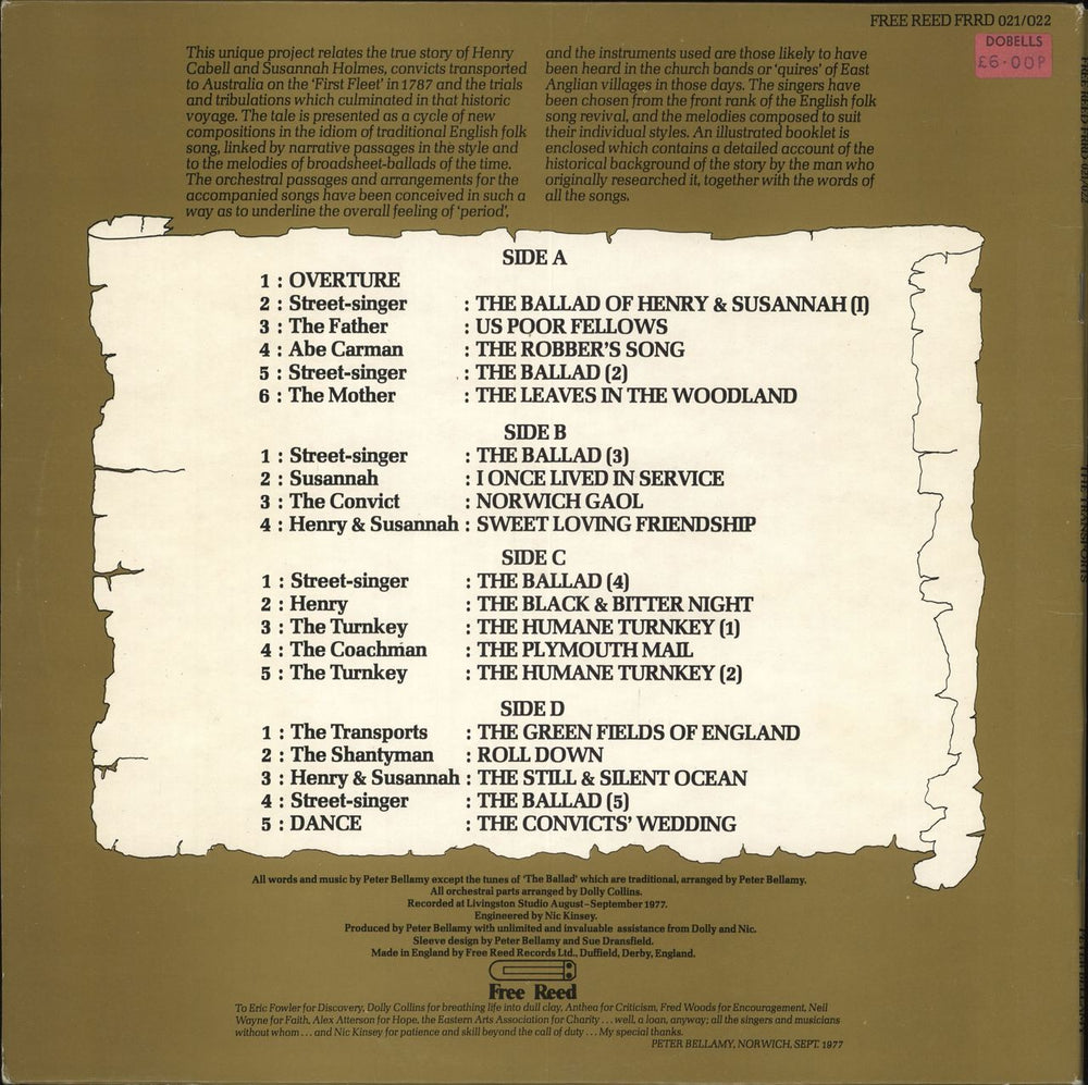 Peter Bellamy The Transports UK 2-LP vinyl record set (Double LP Album)