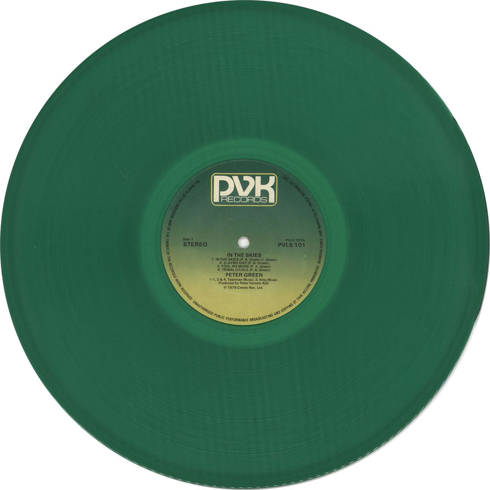 Peter Green In The Skies - Green - Stickered - EX UK vinyl LP album (LP record) PGRLPIN149605
